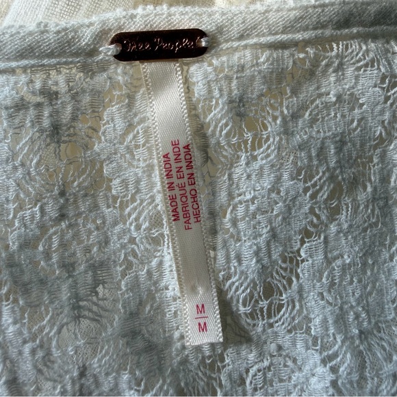 FREE PEOPLE Bring The Romance Handkerchief Hem Maxi Dress in Harbor Fog sz M - Picture 11 of 12